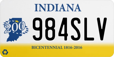 IN license plate 984SLV