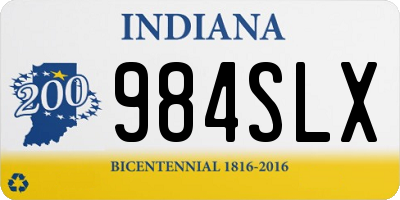 IN license plate 984SLX