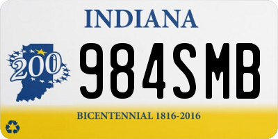 IN license plate 984SMB