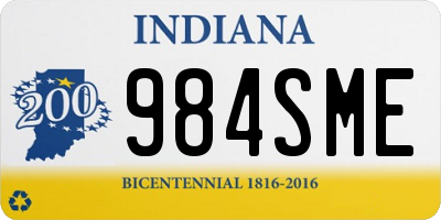 IN license plate 984SME