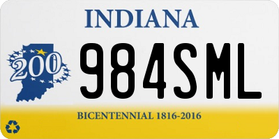 IN license plate 984SML