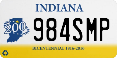 IN license plate 984SMP