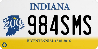 IN license plate 984SMS