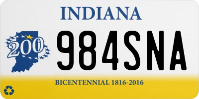 IN license plate 984SNA