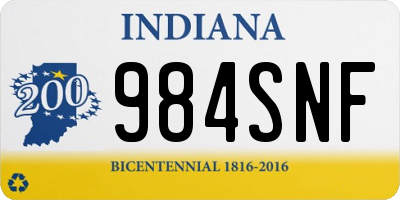 IN license plate 984SNF