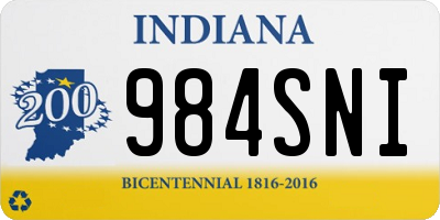 IN license plate 984SNI