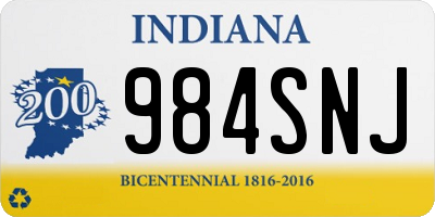 IN license plate 984SNJ