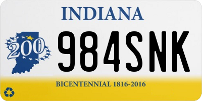 IN license plate 984SNK