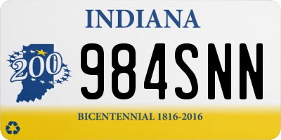 IN license plate 984SNN