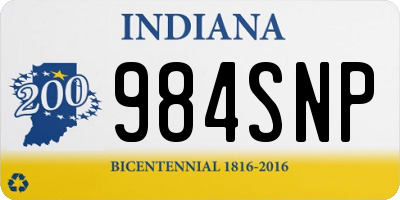 IN license plate 984SNP