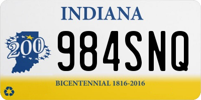 IN license plate 984SNQ