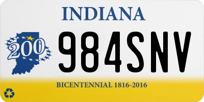 IN license plate 984SNV