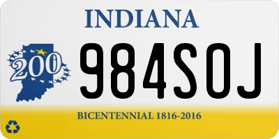 IN license plate 984SOJ