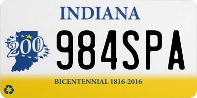 IN license plate 984SPA