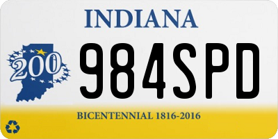 IN license plate 984SPD