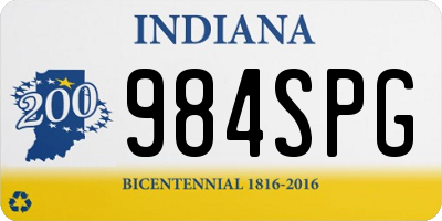 IN license plate 984SPG