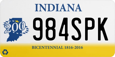 IN license plate 984SPK