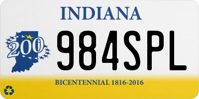 IN license plate 984SPL