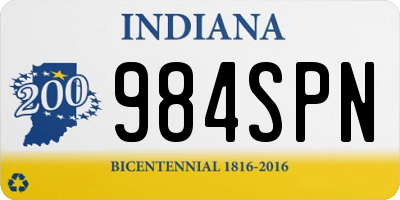 IN license plate 984SPN