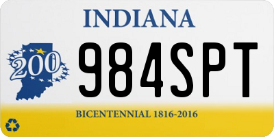 IN license plate 984SPT