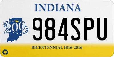 IN license plate 984SPU