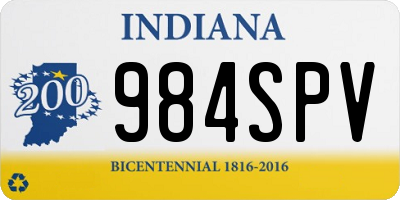 IN license plate 984SPV
