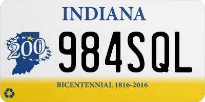 IN license plate 984SQL