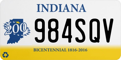 IN license plate 984SQV