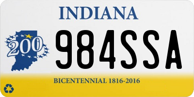 IN license plate 984SSA