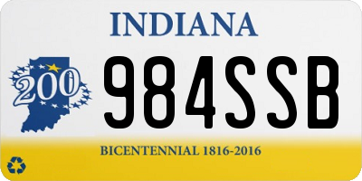 IN license plate 984SSB