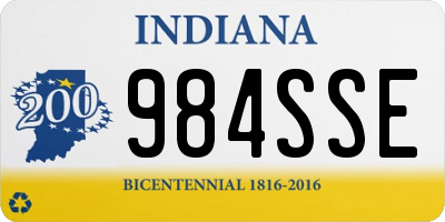 IN license plate 984SSE