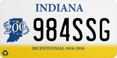 IN license plate 984SSG