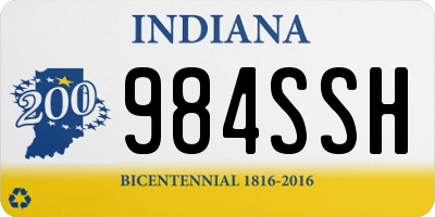 IN license plate 984SSH