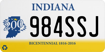 IN license plate 984SSJ