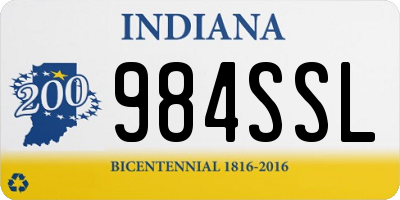 IN license plate 984SSL