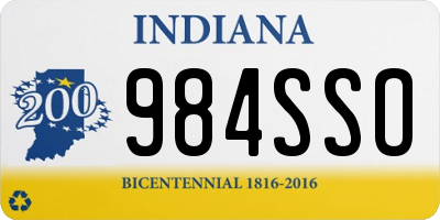 IN license plate 984SSO