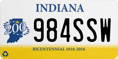 IN license plate 984SSW