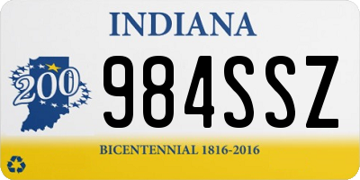 IN license plate 984SSZ