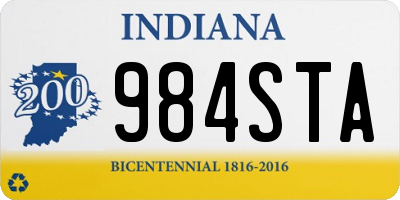 IN license plate 984STA