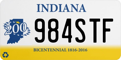 IN license plate 984STF