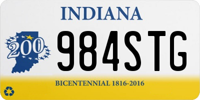 IN license plate 984STG