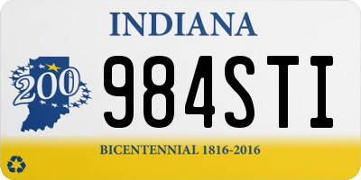 IN license plate 984STI