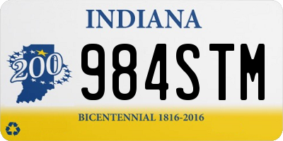 IN license plate 984STM