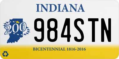 IN license plate 984STN