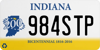 IN license plate 984STP