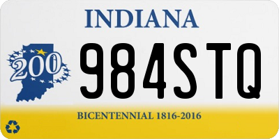 IN license plate 984STQ