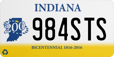 IN license plate 984STS