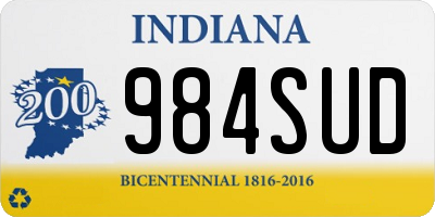 IN license plate 984SUD