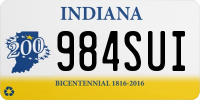 IN license plate 984SUI