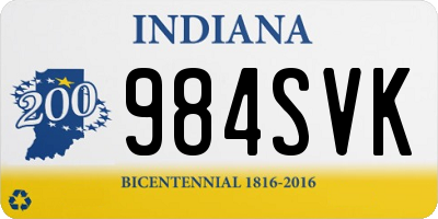 IN license plate 984SVK